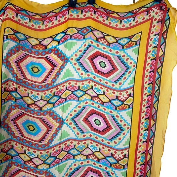 Womens Scarf Size Large Multicolor Southwestern Print Bohemian - Picture 4 of 10
